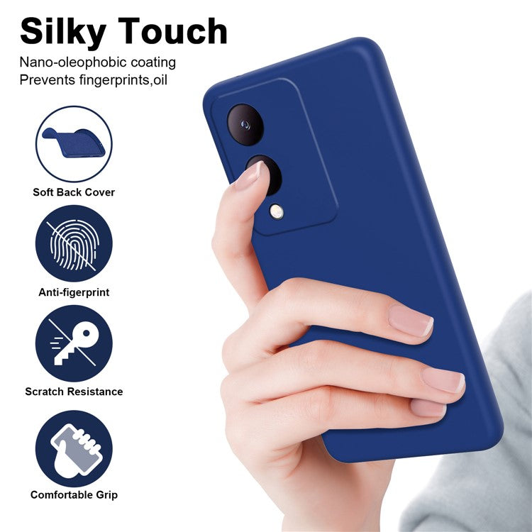 For vivo Y17s 4G Case Anti-scratch TPU Phone Cover 2.2mm Thickness - Blue