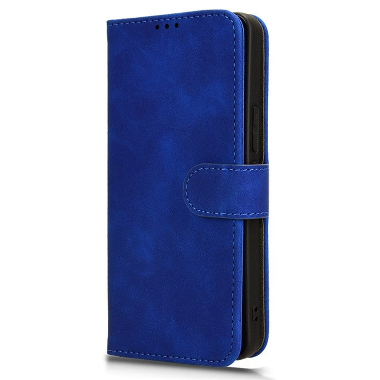 For vivo S18e 5G Leather Case Skin-Touch Wallet Phone Cover - Blue