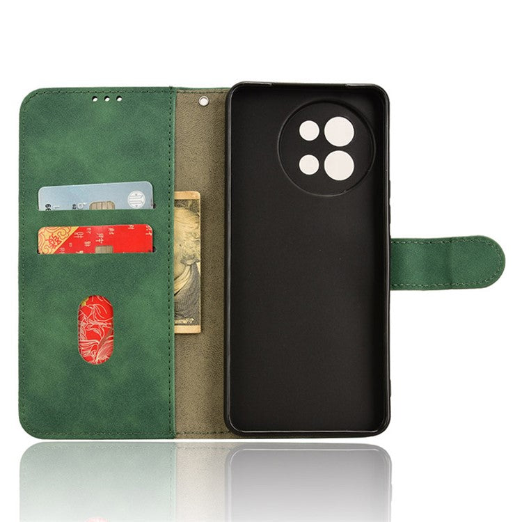 For vivo S18e 5G Leather Case Skin-Touch Wallet Phone Cover - Green