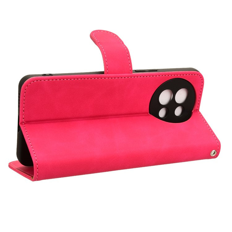 For vivo S18e 5G Leather Case Skin-Touch Wallet Phone Cover - Red