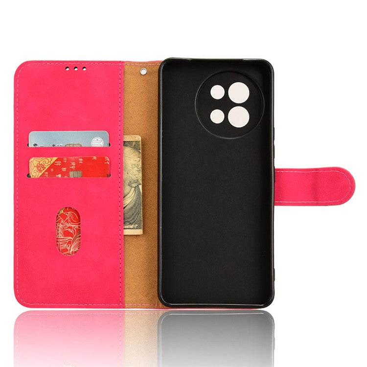 For vivo S18e 5G Leather Case Skin-Touch Wallet Phone Cover - Red