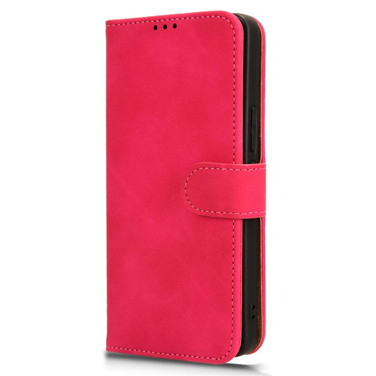 For vivo S18e 5G Leather Case Skin-Touch Wallet Phone Cover - Red