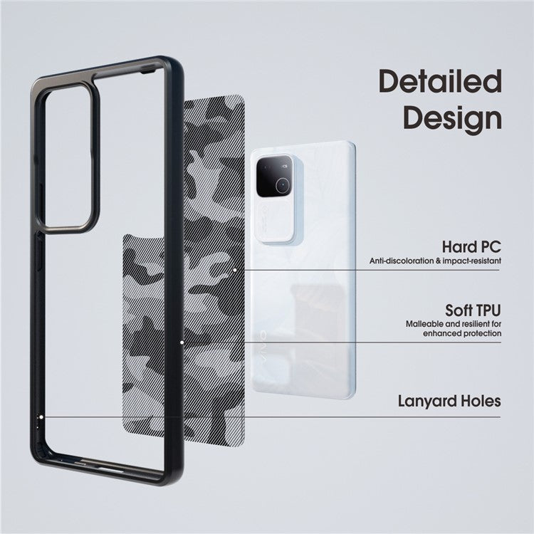 IBMRS For vivo S18 5G / S18 Pro 5G Case TPU + PC Dual Protection Phone Cover - Artistic Camouflage