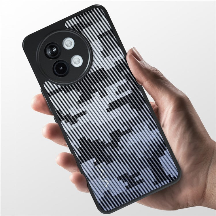 IBMRS For vivo S18e 5G Case Hybrid Soft TPU Frame+Hard PC Back Phone Cover - Grid Camouflage