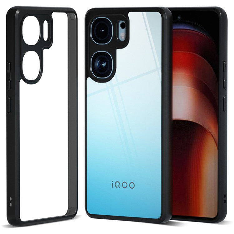 IBMRS For vivo iQOO Neo9 5G / Neo9 Pro 5G Case TPU+PC Drop Resistance Phone Cover - Transparent Black