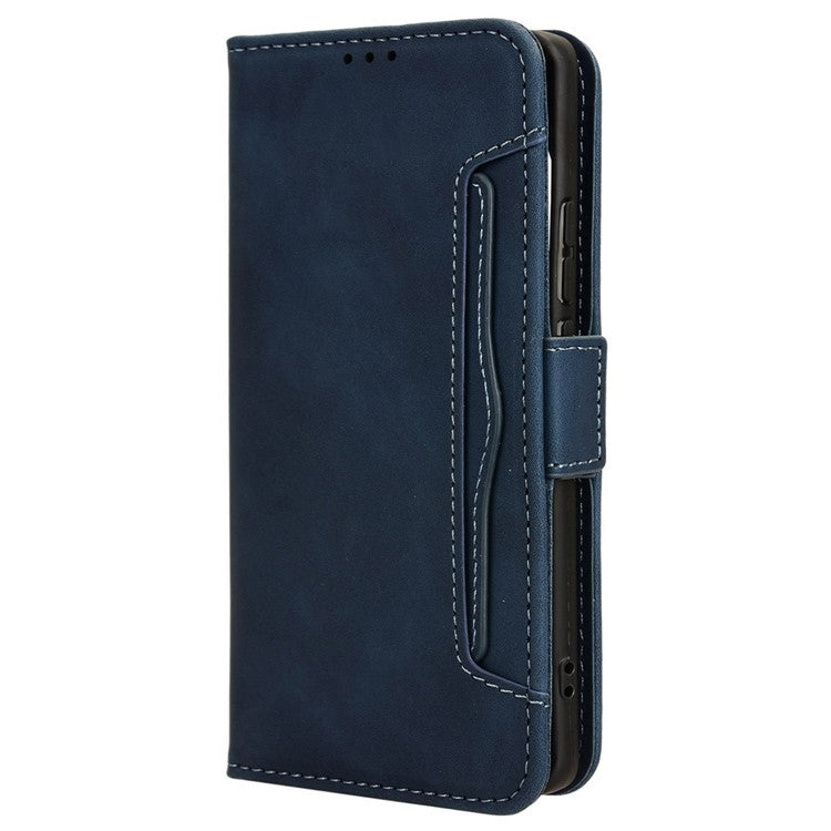 For vivo X100 5G Case Multiple Card Slots Function Wallet Leather Phone Cover - Blue