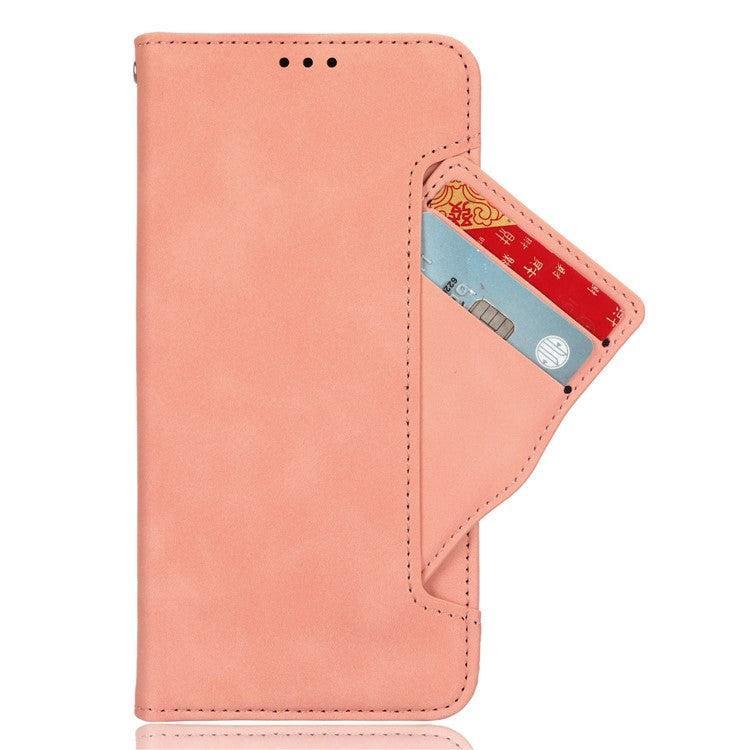 For vivo X100 5G Case Multiple Card Slots Function Wallet Leather Phone Cover - Pink