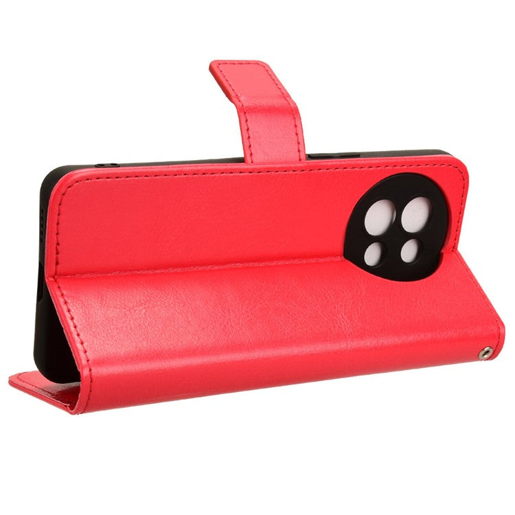 For vivo S18e 5G Case Crazy Horse Texture Horizontal Flip Leather Phone Cover - Red