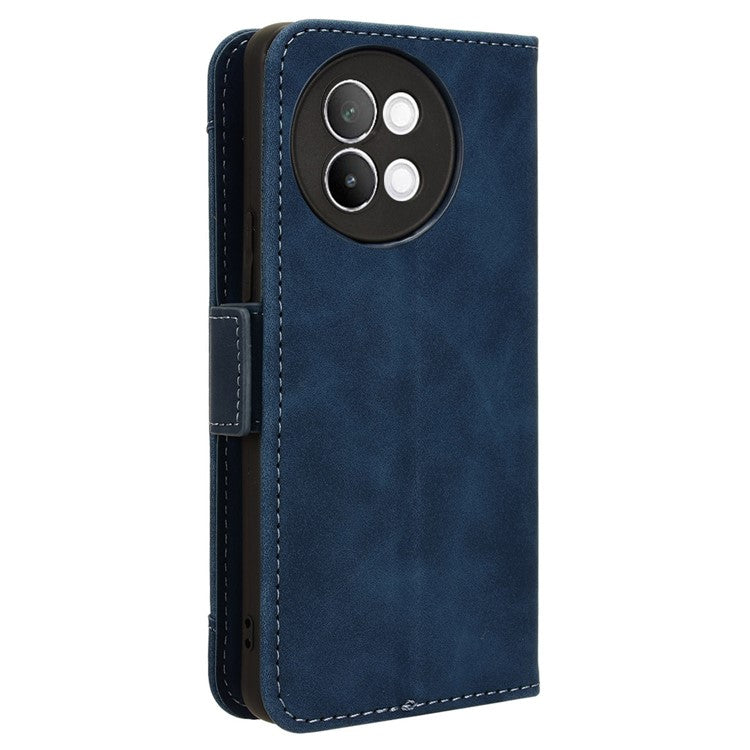 For vivo S18e 5G Case with Multiple Card Slots PU Leather Folio Phone Cover - Blue