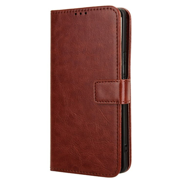 For vivo S18 5G / S18 Pro 5G / V30 5G / V30 Pro 5G Case Crazy Horse Texture Leather Full Protection Phone Cover - Brown