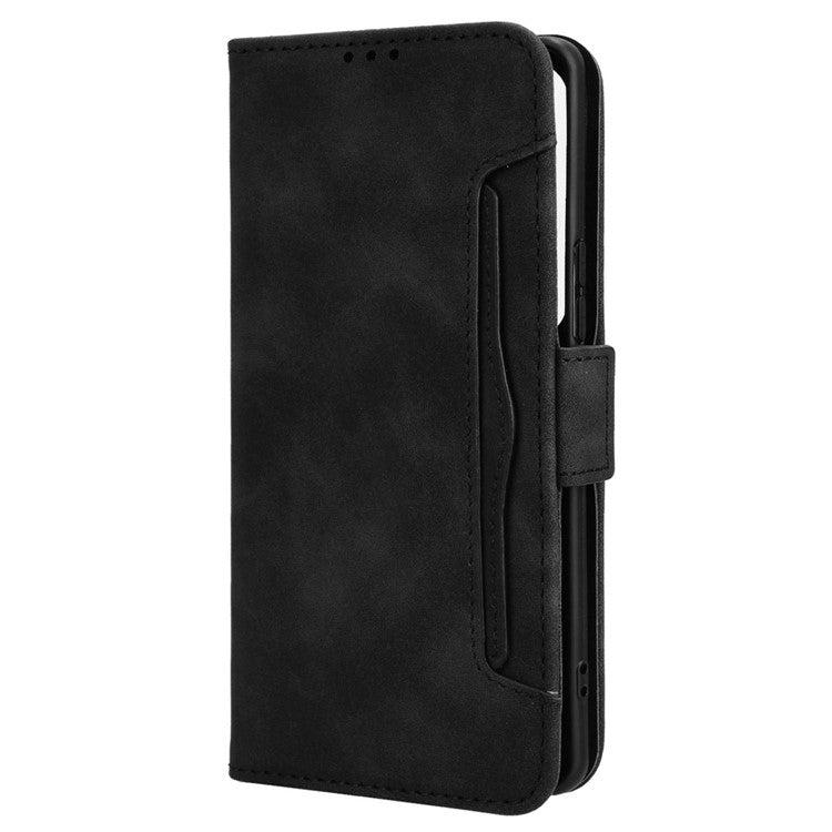 For vivo S18 5G / S18 Pro 5G / V30 5G / V30 Pro 5G Case PU Leather Stand Multiple Card Slots Phone Cover - Black