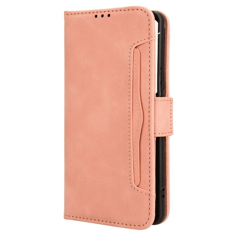 For vivo S18 5G / S18 Pro 5G / V30 5G / V30 Pro 5G Case PU Leather Stand Multiple Card Slots Phone Cover - Pink