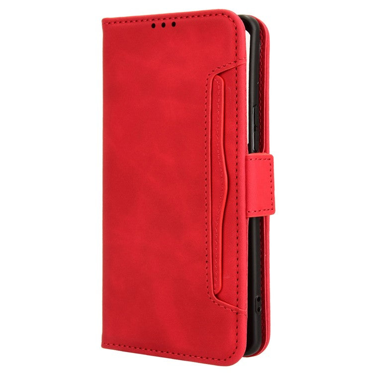 For vivo S18 5G / S18 Pro 5G / V30 5G / V30 Pro 5G Case PU Leather Stand Multiple Card Slots Phone Cover - Red