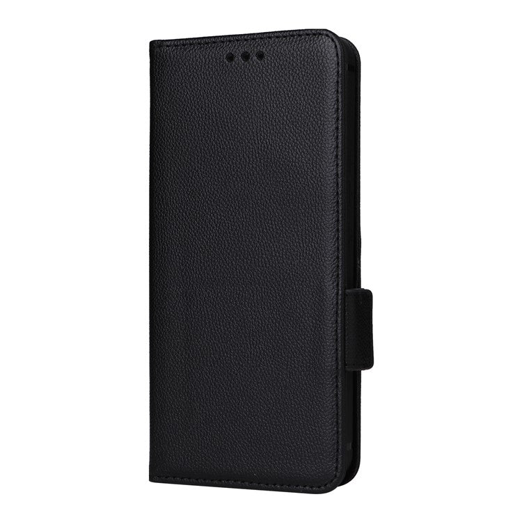 For vivo Y200e 5G / V40 SE 5G / Y100 5G (Indonesia) / V30 Lite 4G / T3 5G / Y100 4G / V30 SE 5G Case Leather Folio Stand Phone Cover - Black