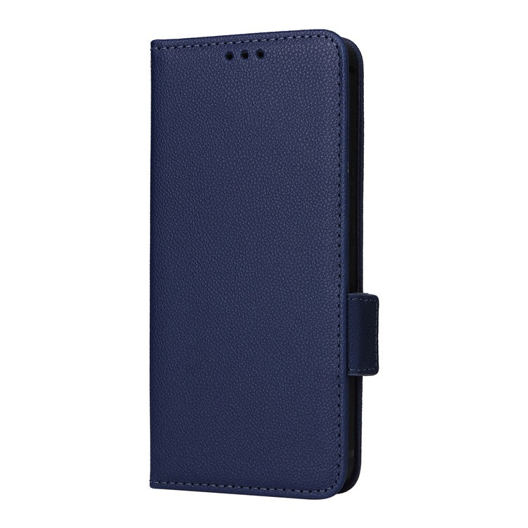 For vivo Y200e 5G / V40 SE 5G / Y100 5G (Indonesia) / V30 Lite 4G / T3 5G / Y100 4G / V30 SE 5G Case Leather Folio Stand Phone Cover - Dark Blue