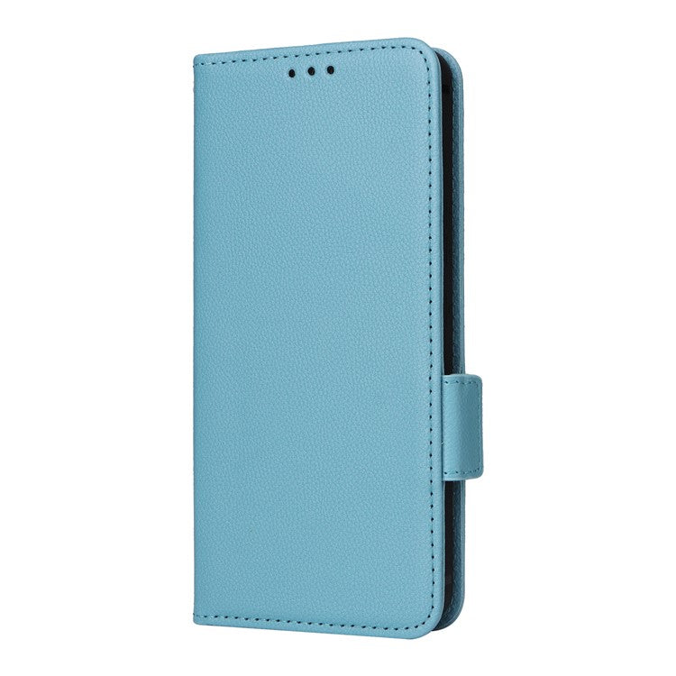 For vivo Y200e 5G / V40 SE 5G / Y100 5G (Indonesia) / V30 Lite 4G / T3 5G / Y100 4G / V30 SE 5G Case Leather Folio Stand Phone Cover - Baby Blue