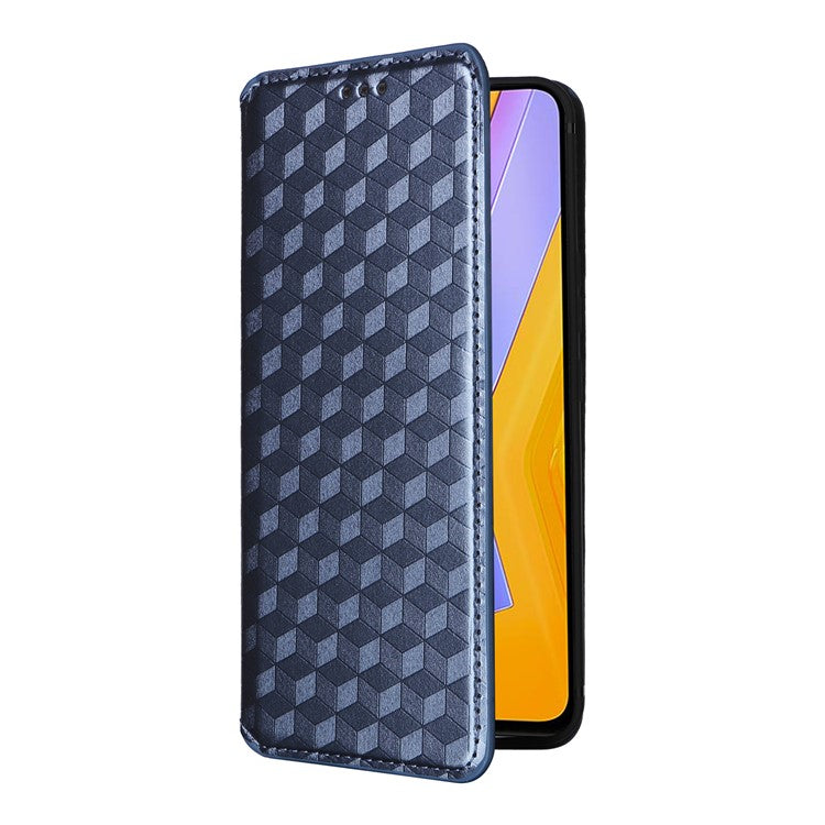 For vivo Y200e 5G / V40 SE 5G / Y100 5G (Indonesia) / V30 Lite 4G / T3 5G / Y100 4G / V30 SE 5G Case Rhombus Pattern Smart Phone Cover - Blue