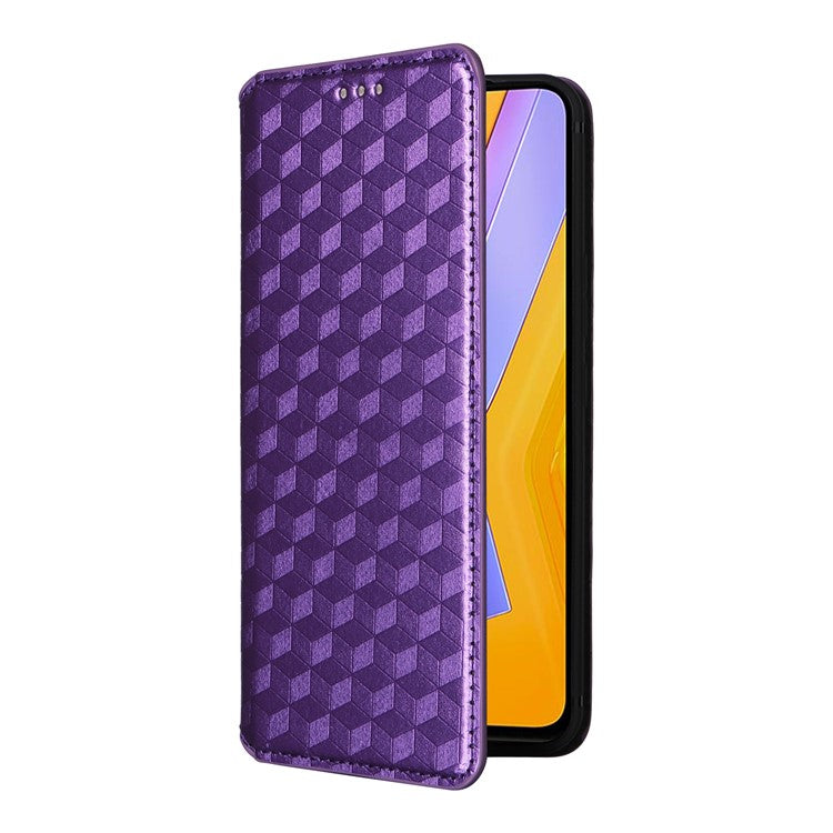 For vivo Y200e 5G / V40 SE 5G / Y100 5G (Indonesia) / V30 Lite 4G / T3 5G / Y100 4G / V30 SE 5G Case Rhombus Pattern Smart Phone Cover - Purple