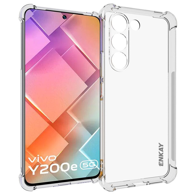 ENKAY HAT PRINCE For vivo Y200e 5G Phone Case Clear TPU Phone Cover Thickened Corners