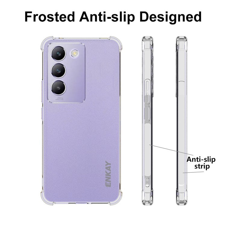 ENKAY HAT PRINCE For vivo Y200e 5G Phone Case Clear TPU Phone Cover Thickened Corners