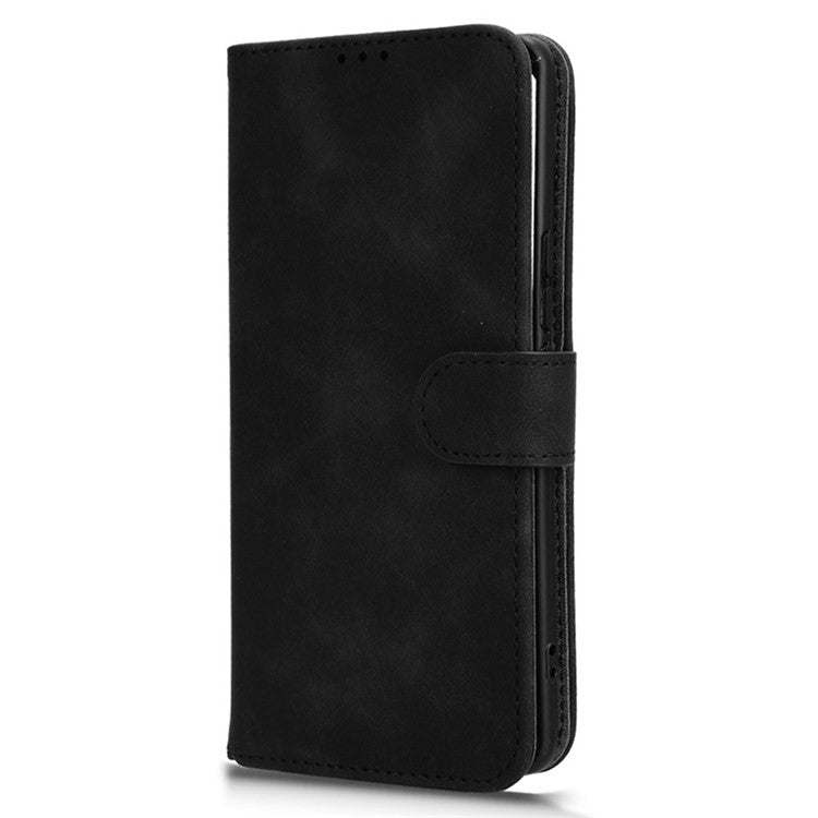 For vivo S18 Pro 5G Leather Case Skin-Touch Folio Stand Phone Protective Cover - Black