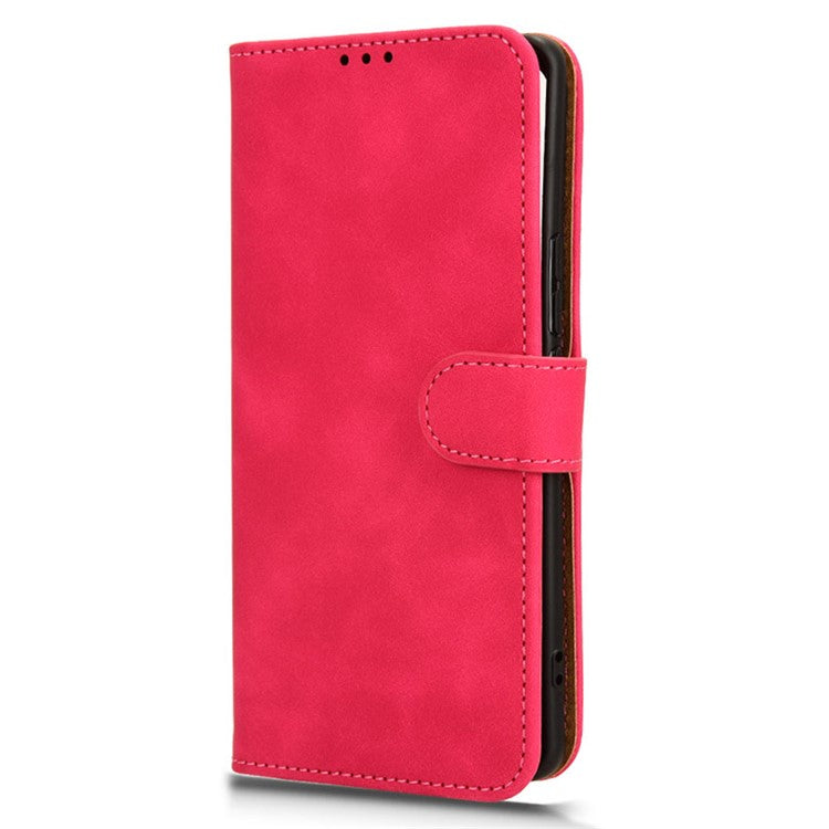 For vivo S18 Pro 5G Leather Case Skin-Touch Folio Stand Phone Protective Cover - Red