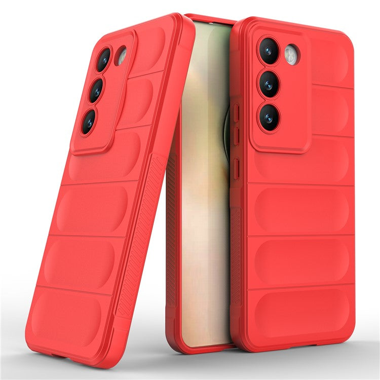 For vivo Y200e 5G Case TPU Rugged Design Drop Protection Phone Shell - Red