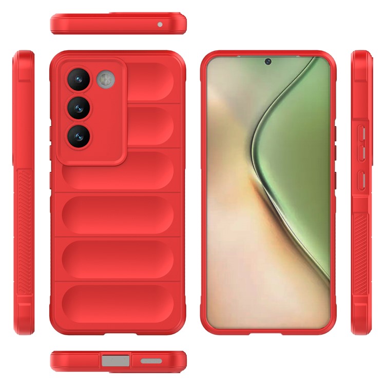 For vivo Y200e 5G Case TPU Rugged Design Drop Protection Phone Shell - Red