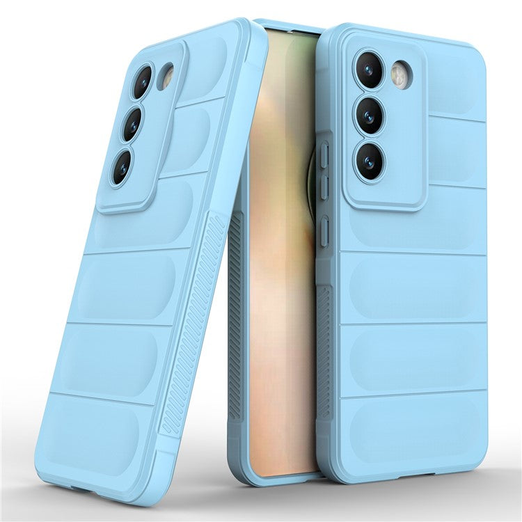 For vivo Y200e 5G Case TPU Rugged Design Drop Protection Phone Shell - Baby Blue