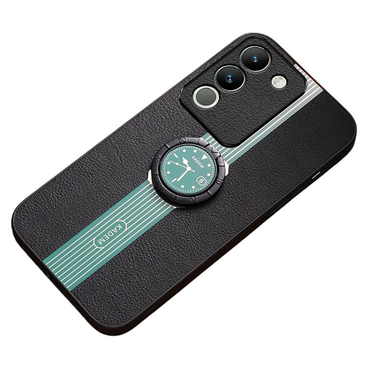 KADEM For vivo V30 Lite 5G Cover Rotary Kickstand Watch Pattern Cell Phone Case - Green