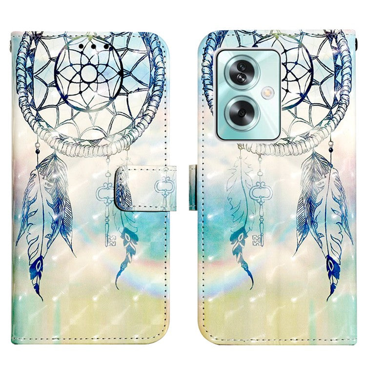 YB Pattern Printing Leather Series-2 For Oppo A79 5G / A2 5G Wallet Case Leather Phone Cover - Dream Wind Chime