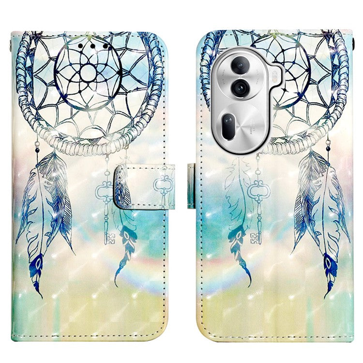 YB Pattern Printing Leather Series-2 For Oppo Reno11 Pro 5G (Global) Protective Case Leather Phone Shell - Dream Wind Chime