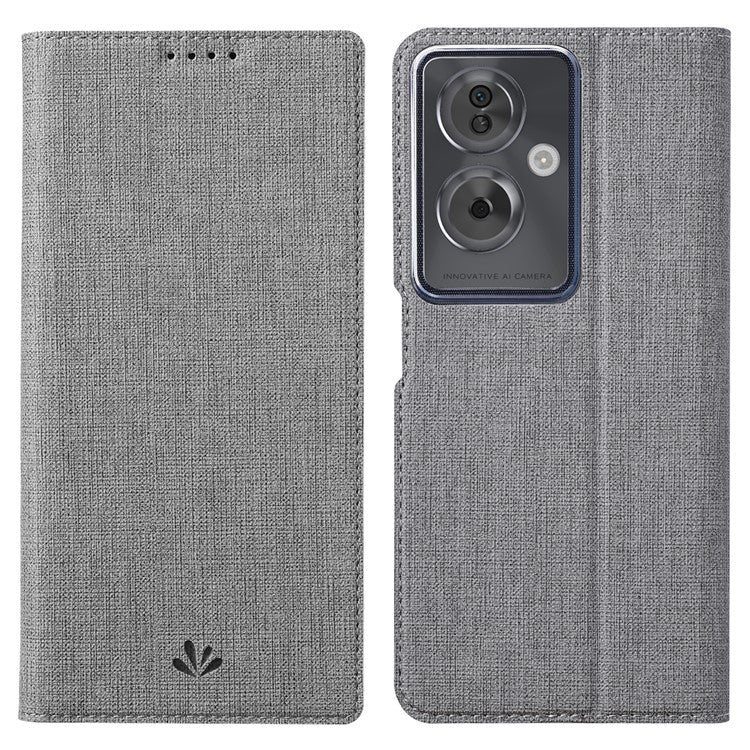 VILI DMX Series For Oppo A79 5G / A2 5G Case Card Holder Leather Magnetic Closure Phone Cover - Grey