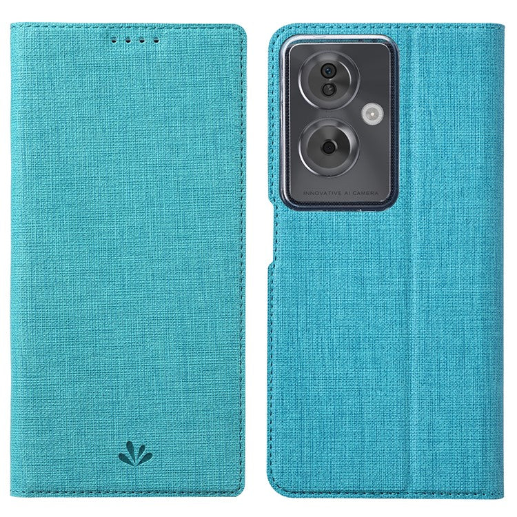 VILI DMX Series For Oppo A79 5G / A2 5G Case Card Holder Leather Magnetic Closure Phone Cover - Blue