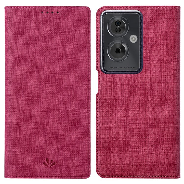 VILI DMX Series For Oppo A79 5G / A2 5G Case Card Holder Leather Magnetic Closure Phone Cover - Rose