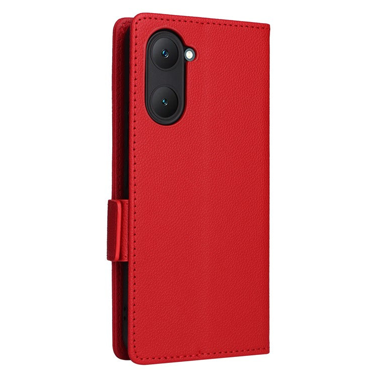 For vivo Y28s 5G / T3 Lite 5G / Y03 / Y18 4G / Y18e 4G Case PU Leather Wallet Wrist Strap Magnetic Closure Phone Cover - Red