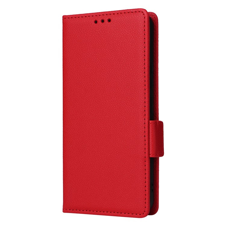 For vivo Y28s 5G / T3 Lite 5G / Y03 / Y18 4G / Y18e 4G Case PU Leather Wallet Wrist Strap Magnetic Closure Phone Cover - Red