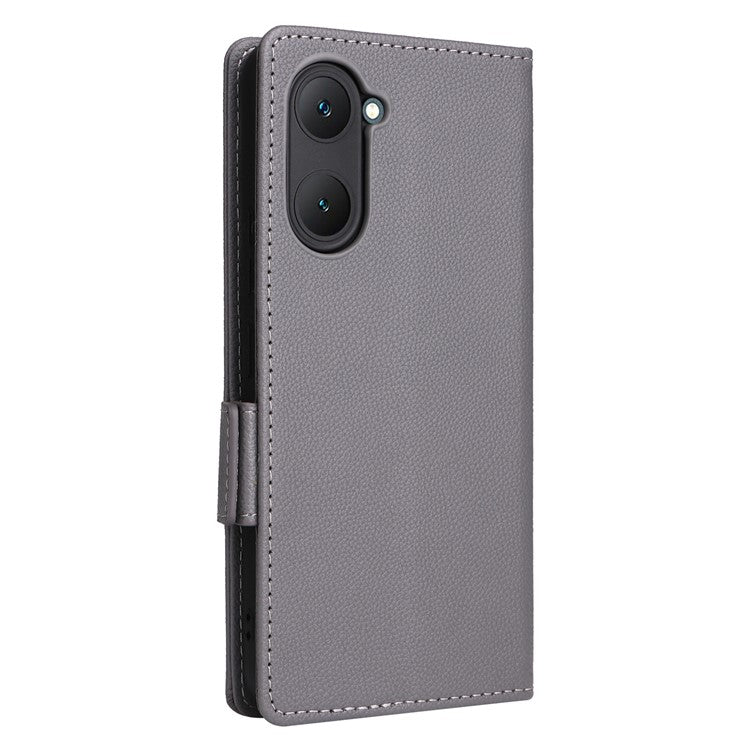 For vivo Y28s 5G / T3 Lite 5G / Y03 / Y18 4G / Y18e 4G Case PU Leather Wallet Wrist Strap Magnetic Closure Phone Cover - Grey