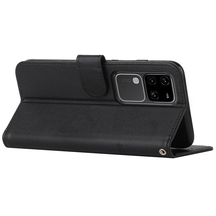 For vivo S18 5G / S18 Pro 5G / V30 5G / V30 Pro 5G Case PU Leather Stand View Shockproof Phone Cover - Black