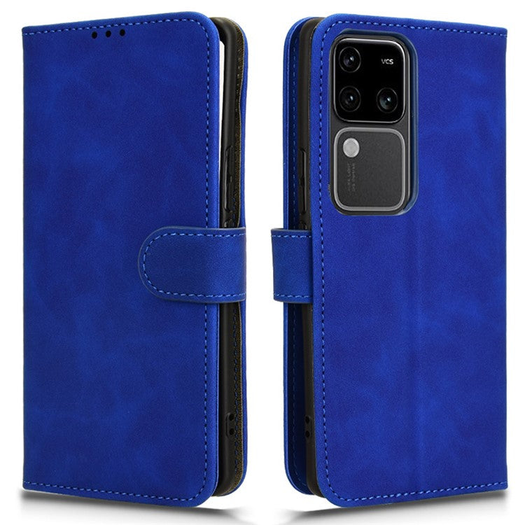 For vivo V30 5G / V30 Pro 5G Leather Case Skin-touch Flip Stand Wallet Phone Cover - Blue