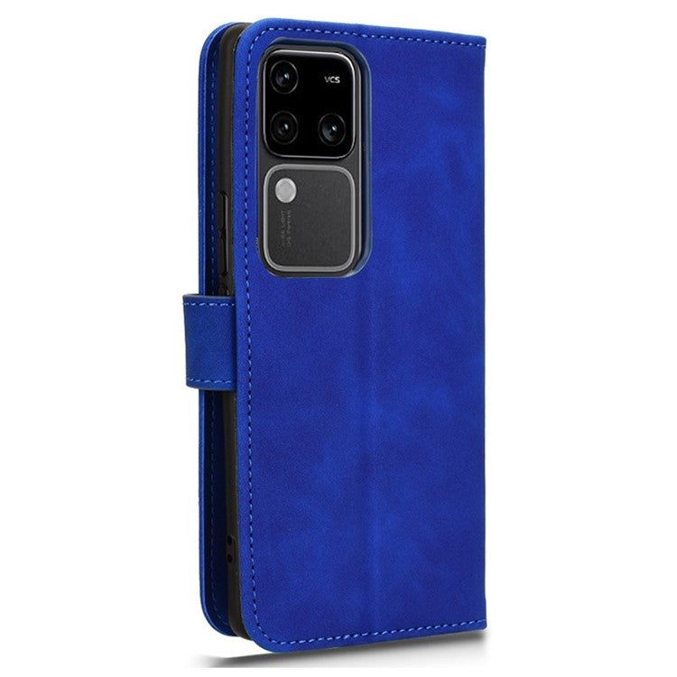 For vivo V30 5G / V30 Pro 5G Leather Case Skin-touch Flip Stand Wallet Phone Cover - Blue