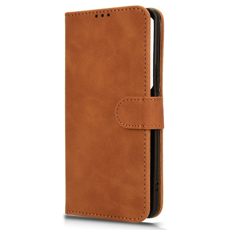 For vivo V30 5G / V30 Pro 5G Leather Case Skin-touch Flip Stand Wallet Phone Cover - Brown