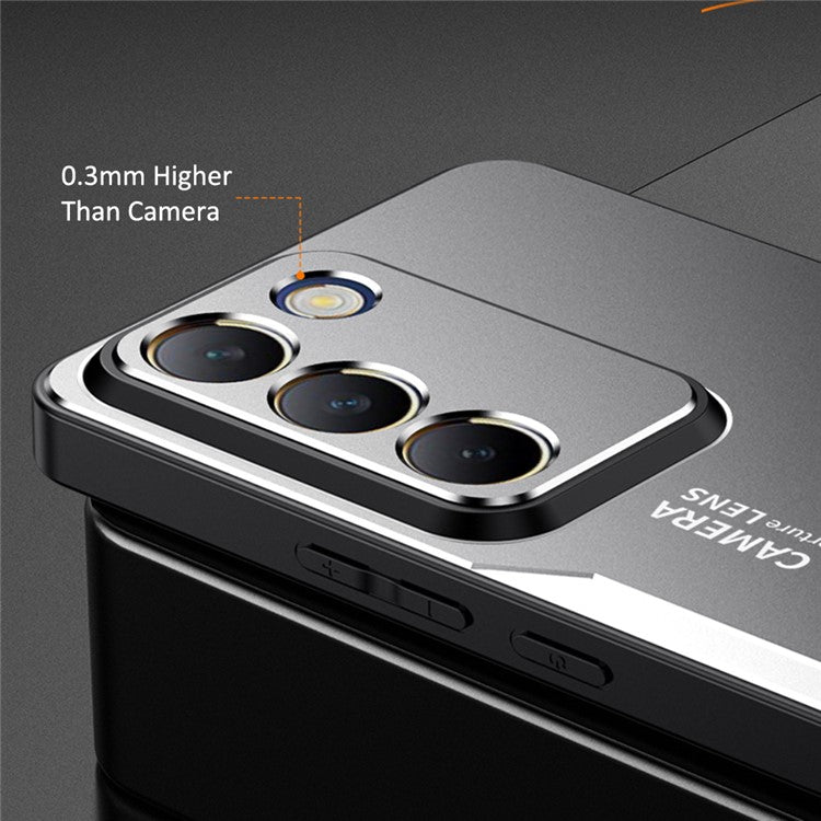 For vivo Y100 5G (Indonesia) Case Aluminum Alloy+TPU+PC Anti-drop Cell Phone Cover - Silver