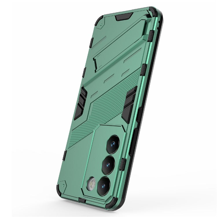 For vivo Y200e 5G Case PC+TPU Drop-Proof Shell Kickstand Phone Cover - Green