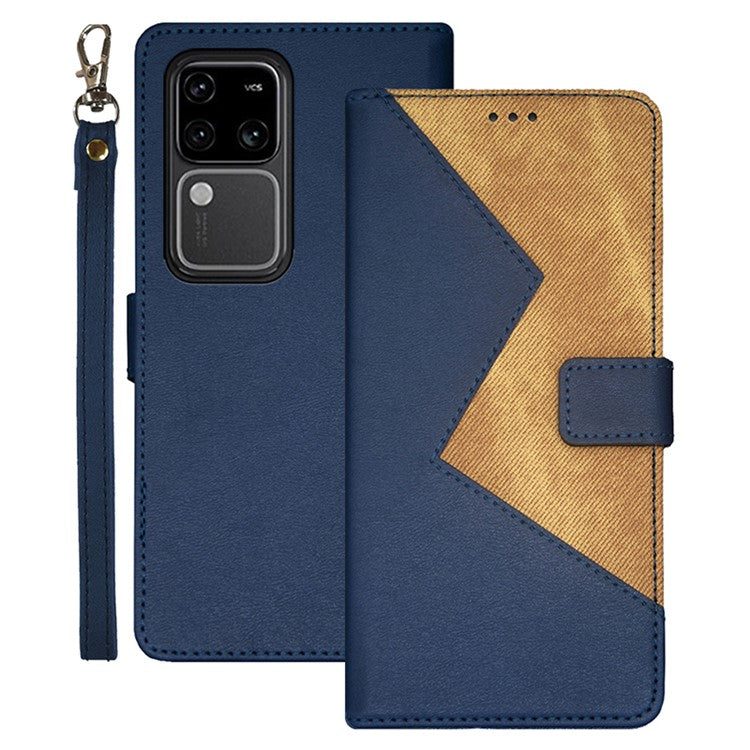 IDEWEI For vivo V30 Pro 5G Case Card Slots Holder Folio PU Leather Phone Cover - Blue