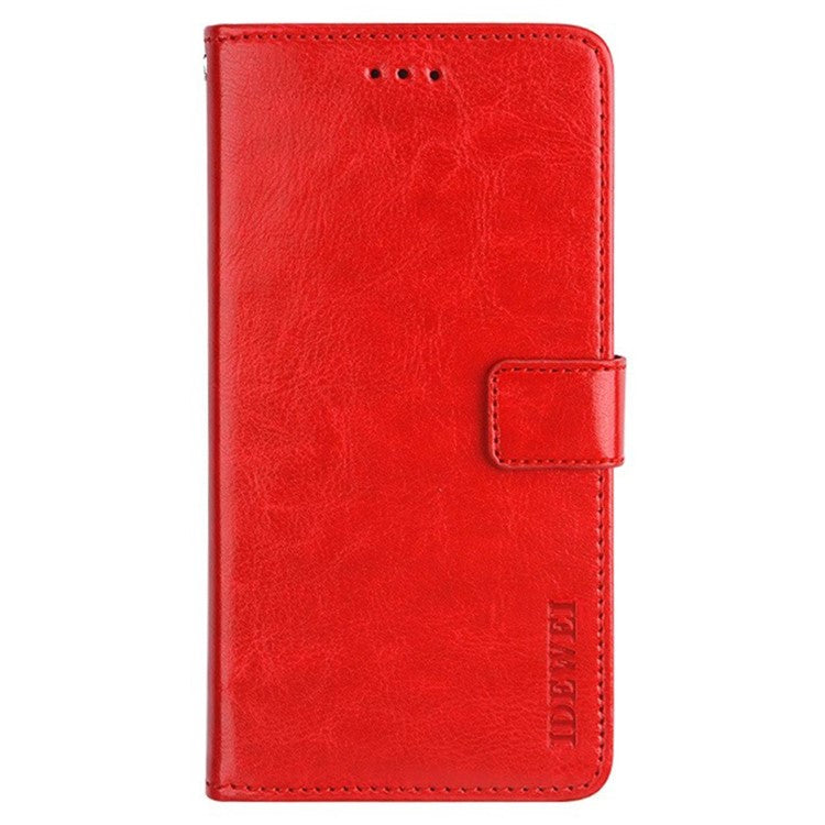 IDEWEI For vivo V30 Pro 5G Case PU Leather Wallet Stand Phone Cover - Red