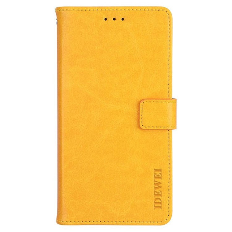 IDEWEI For vivo V30 Pro 5G Case PU Leather Wallet Stand Phone Cover - Yellow