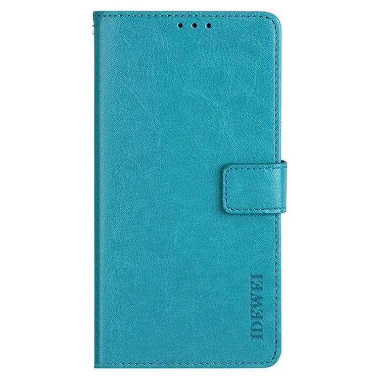 IDEWEI For vivo V30 Pro 5G Case PU Leather Wallet Stand Phone Cover - Sky Blue