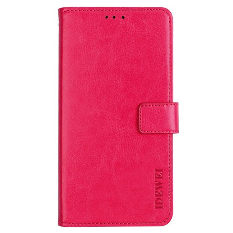 IDEWEI For vivo V30 Pro 5G Case PU Leather Wallet Stand Phone Cover - Rose