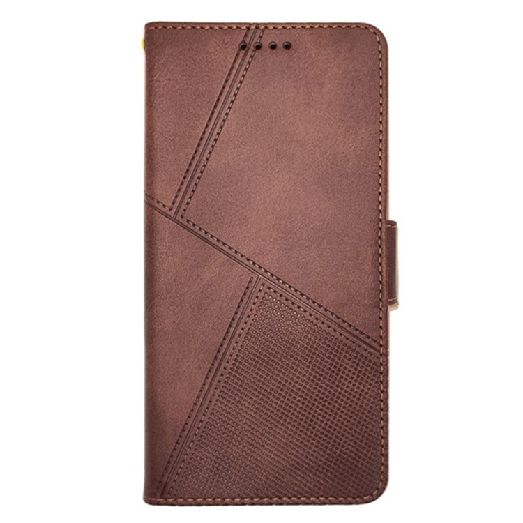 IDEWEI For vivo V30 Pro 5G Leather Case Card Slots Wallet Calf Texture Phone Cover - Brown